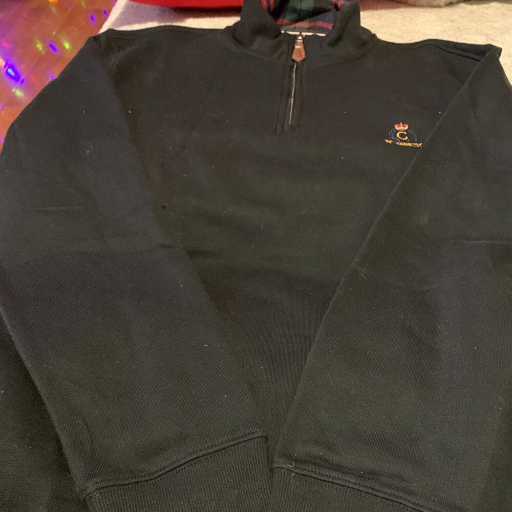 NWT Chaps Black 3/4 Zipper Men;s Top